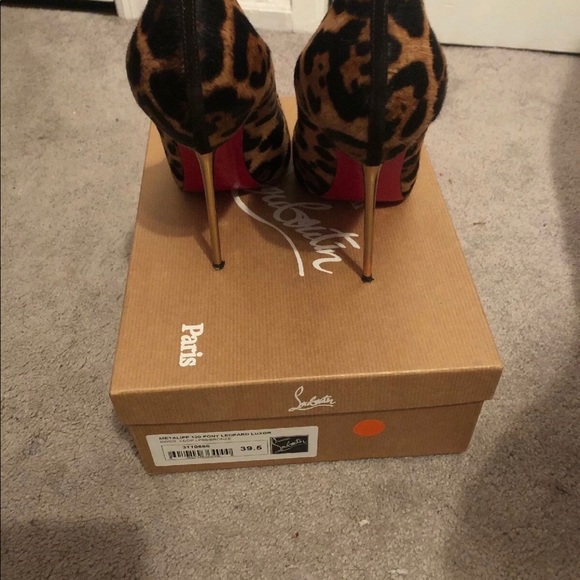 Auth Christian Louboutin Metalipp 120 Pony Leopard - Picture 4 of 8